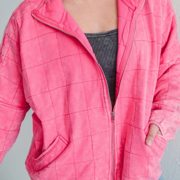 Bubblegum Quilted Coat - Picture 2 of 2